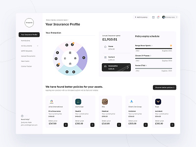 Onceand1 - web app ai artificial intelligence claim dashboad dashboard ui insurance ui ux uxui vesuvio labs