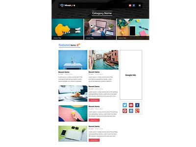 mindstood template category page design ui ux web