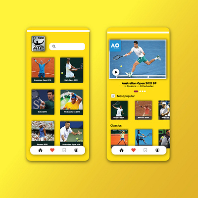 Tennis APP UI Concept app app design design illustrator interaction interaction design interface typography ui ui design uidesign uiux ux vector