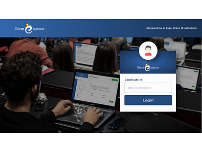 online exam login app design ui ux web