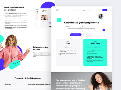 Unigigs pricing page dashboard earning faq freelance gigs money neel prakhar sharma signin signup student students teacher testimonial uiux unigigs web website website builder