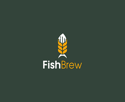 FishBrew art direction beer beerlogo branding brew brewlogo fish fishlogo flat icon logo logo design logodesigner minimal minimalistlogo vector