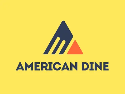 Amercian Dine awesome awesome logo branding design flat logo minimal typography ui vector