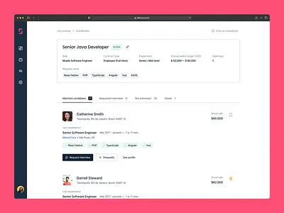 Design System Job Listing Concept design hire interface management ui