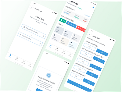 Covid 19 Test app design application clean clean ui design interface medical minimal minimalist mobile mobile interface mobile ui ui uidesign uiux uiuxdesign ux visual visual design