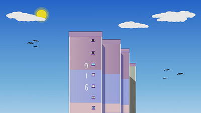 building 916 animation app art design flat illustration illustrator vector web website