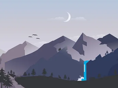mountain animation art illustration illustrator vector