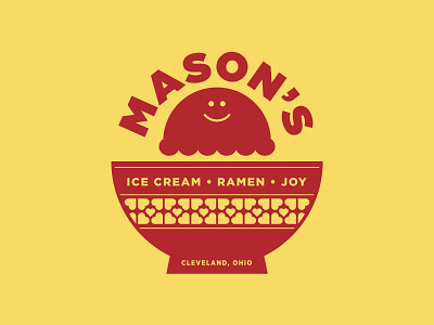 Mason's Creamery asian bowl cleveland fun ice cream ice cream cone minimal ramen scoop simple