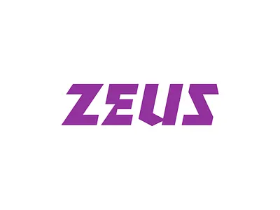 Zeus - Logo Design custom type greek god greek gods greek mythology grid logo lightning bolt lightning logo logo logo design logo grid logo type logotype logotype design mythology olympian purple purple logo wordmark wordmark logo zeus
