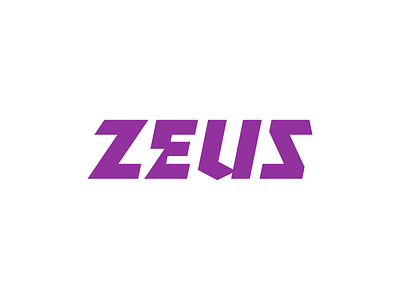 Zeus - Logo Design custom type greek god greek gods greek mythology grid logo lightning bolt lightning logo logo logo design logo grid logo type logotype logotype design mythology olympian purple purple logo wordmark wordmark logo zeus