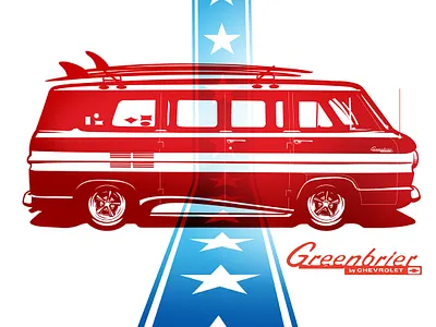 VAN-tastic Chevy Greenbrier! 60s american made chevy corvair forthofjuly greenbrier hotrod independence day surf surfboard usa van