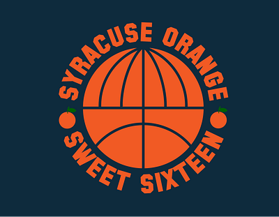 Syracuse Orange Sweet Sixteen T-Shirt Design adobe illustrator branding design graphic design illustration logo march madness print design sticker design syracuse university t shirt design typography vector