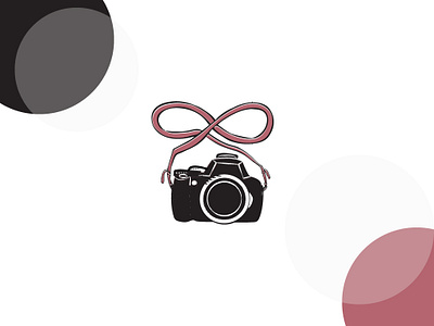 hand drawn camera with infinite strap :) art branding fiverr.com fiverrgigs graphic design hand drawn illustration illustrator minimal vector