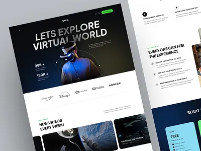 VRX. - Landing Page 3d ar design landing landingpage layout meta oculus page price ui ui ux ui web uidesign uiux virtual reality vr web web inspiration webdesign