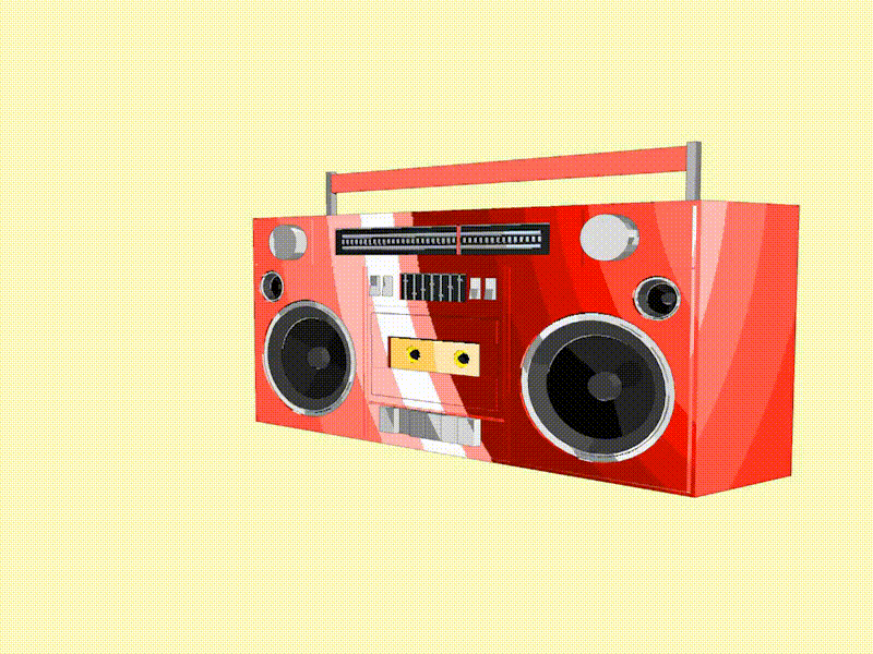 Boombox Animation animated gif animation app art cartoon design drawing game graphic design illustration motiongraphics ux website