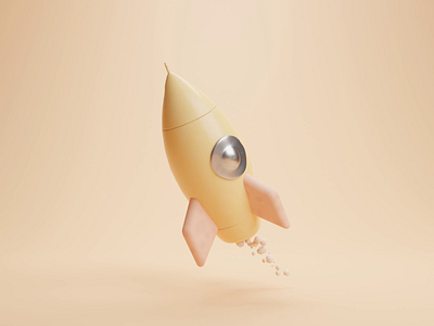 Clay Rocket 3D Icon Animation 3d 3d art 3d icon animation b3d blender branding clay clay 3d design icon illustration isometric logo motion motion graphics rocket stylized stylized 3d ui