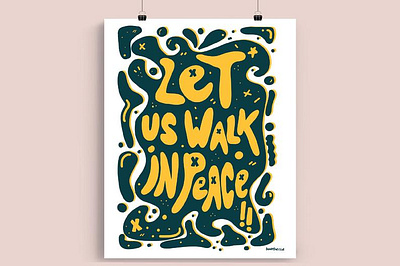 Let Us Walk In Peace - End Violence Against Women charity feminist feminist art fundraising illustration illustration design illustration digital illustrator logo procreate procreate art protest quote typography typography art