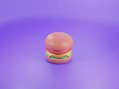 3d Burger_Food 3d 3d art 3d artist blender 3d blender3d burger burger king burgers design fastfood illustration illustration ux ui illustrator