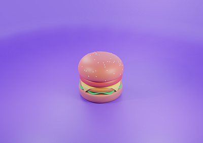3d Burger_Food 3d 3d art 3d artist blender 3d blender3d burger burger king burgers design fastfood illustration illustration ux ui illustrator