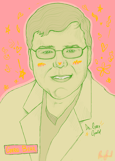 Gare Bear design flat illustration