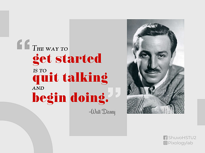 Walt Disney Quote design minimal promotional design quotation quote art quote design quoteoftheday quotes social media design typography vector