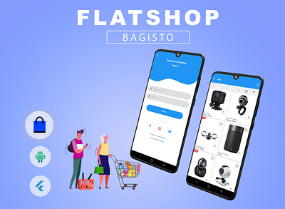 Flatshop - Bagisto (Android) android android ecommerce app bagisto brand identity branding cart clean digital fast delivery gateway minimal online business online marketing online shop online store payment responsive design website woocommerce woocommerceplugins