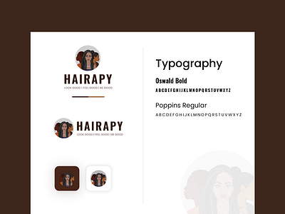 Hairapy Logo Design 2dlogo braidslogo branding design graphic design hair saloon logo illustration locsextensionlogo logo