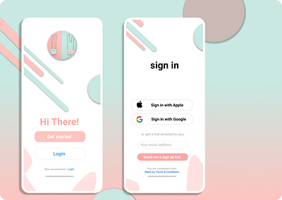 sign up app branding design ui ux website