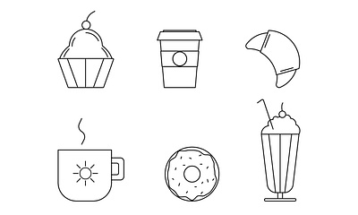 Coffee time icons adobe illustrator flat icon icon set illustration logo minimal vector