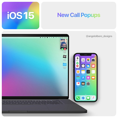 iOS 15 Call Popup redesign apple ios ios15 iphone iphone 12 iphone 13 ui ux