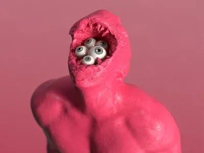 IDOL 3d c4d crypto design eyeball freak head monster nft nftcollector octane render zbrush