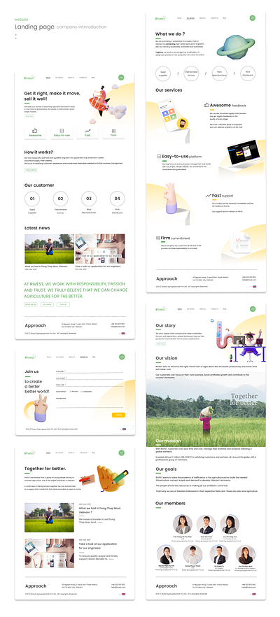 Rivest - Agricultural supply chain | UI UX design agriculture design gardient ui ui ux webdesign website