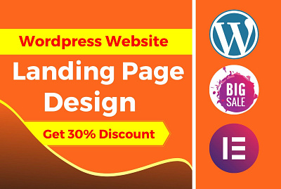 build a professional WordPress landing page using elementor elementor pro landing page design landingpage wordpress design wordpress website