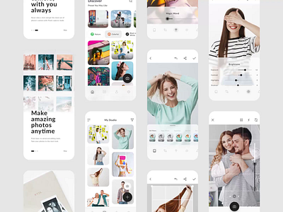 Photo Editing App Exploration - Full Page android app app design beautiful clean colorful edition elegant flat full page ios photo ui ux