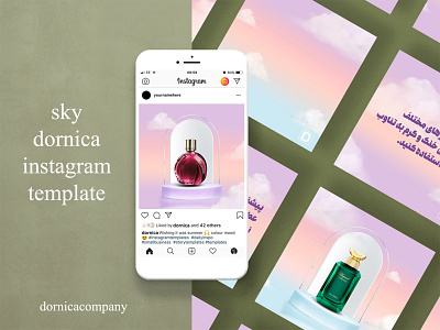 sky dornica template branding design illustration instagram instagram template page design