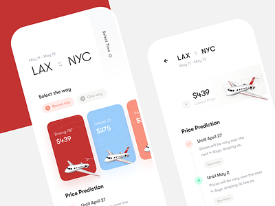 Flight Booking App 3d animation app booking app claw design flight app flight booking google flight inspiration mobile app ui ux wahab wstyle