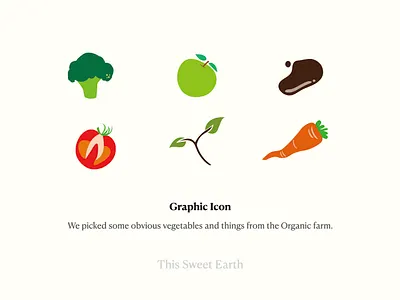 This sweet earth branding icons branding design flat graphicdesign illustration vector