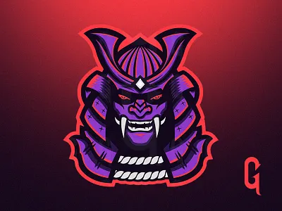 Samurai Logo branding china design esports gaming illustration logo mascot samurai sports vector warrior
