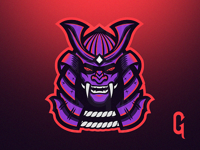 Samurai Logo branding china design esports gaming illustration logo mascot samurai sports vector warrior