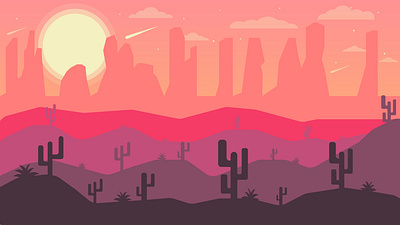 a barren desert animation art design flat graphic design illustration illustrator vector web website