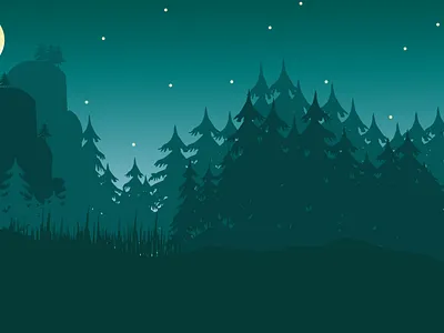 forest animation app art design flat illustration illustrator vector web website