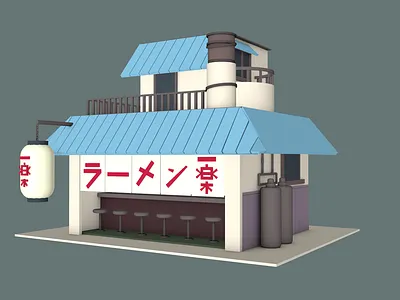 Naruto Special - Ichiraku Ramen cinema4d modeling naruto ramen