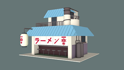 Naruto Special - Ichiraku Ramen cinema4d modeling naruto ramen