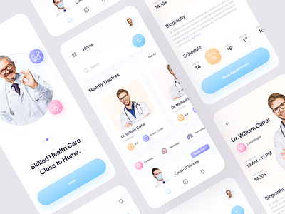 Medical Mobile App 💊 app app design application doctor app doctor appointment doctors figmadesign medical medical app medical care medicine minimal minimalist trendy trendy design ui ui ux ui design uidesign uiux