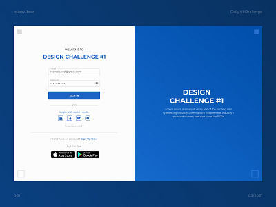 Daily UI [001] - Sign up page daily100challenge dailyui001 design figma inspiration webdesign