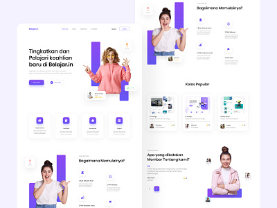 Online Learning - Landing Page clean ui design landing page design landingpage trendwebdesign ui ui ux uidesign uiux uiuxdesign web concept web courses online webdesign