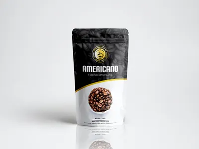 Americano Coffee Packaging Design coffee coffee label coffee packing graphics deisgn packaging deisgn pouch packaging product packaging
