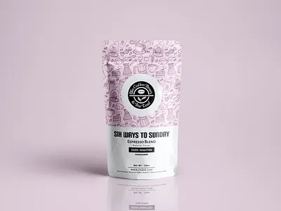 Six Ways To Sunday Coffee Packaging Design adobe photoshop coffee coffee label coffee label design coffee packaging coffee sticker graphics deisgn packaging design product packaging