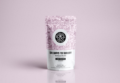 Six Ways To Sunday Coffee Packaging Design adobe photoshop coffee coffee label coffee label design coffee packaging coffee sticker graphics deisgn packaging design product packaging