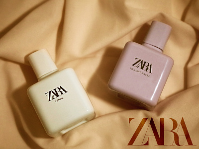 ZARA perfume photography brand branding business colors creativity editing editing app fashion graphicdesign logo minimal perfume photoshop product silk